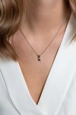 Best Zinzi zilveren hanger X-vorm witte zirconia ZIH2194 (zonder collier)