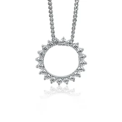 Discount Zinzi zilveren hanger zon wit 18mm ZIH1883 (zonder collier)