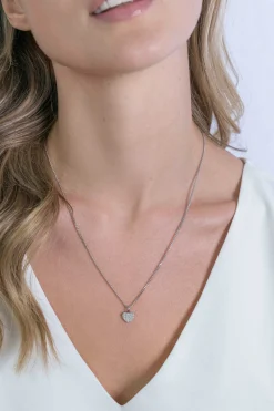 Best Zinzi zilveren hart hanger 13mm wit ZIH2139 (zonder collier)