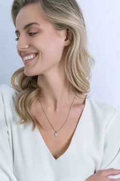 Best Zinzi zilveren hart hanger 13mm wit ZIH2139 (zonder collier)