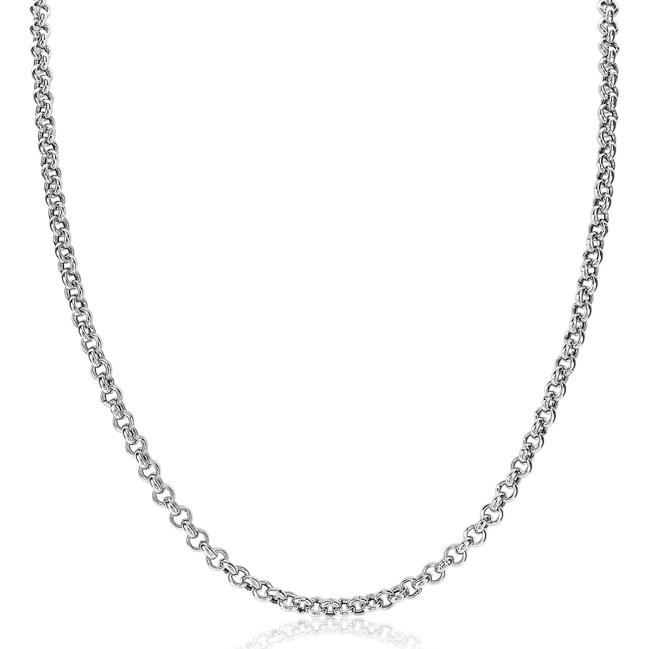 Discount Zinzi zilveren jasseron collier 4,5mm breed 45cm ZIC1911
