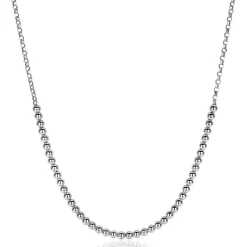 Clearance Zinzi zilveren jasseron ketting met bolletjes schakels (2,5mm breed) in het midden 40-45cm ZIC2640