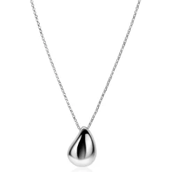 Sale Zinzi zilveren jasseron ketting 45cm met luxe grote druppelvormige hanger (24mm) ZIC2637