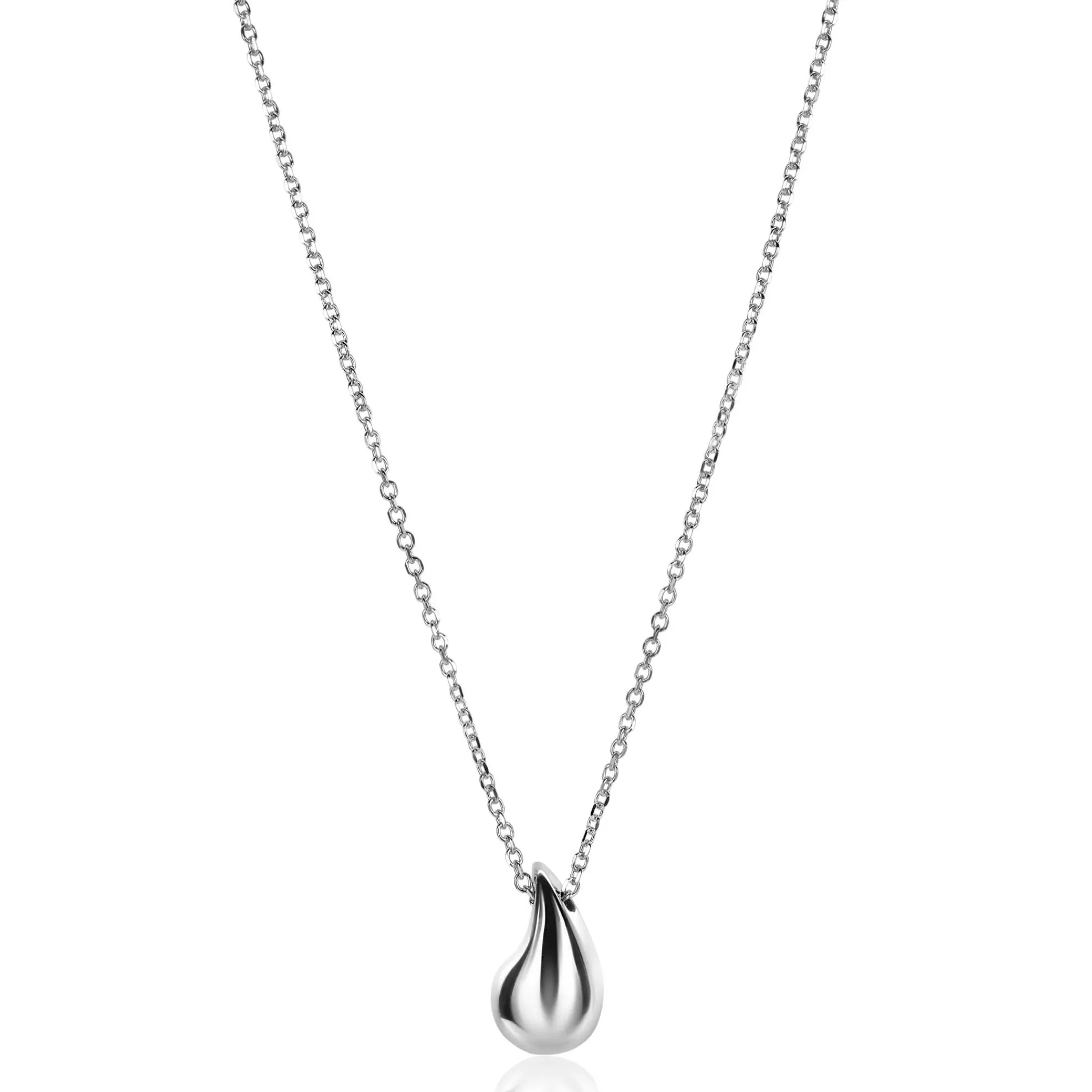 Sale Zinzi zilveren jasseron ketting 42-45cm met organisch gevormde hanger 18mm ZIC2636