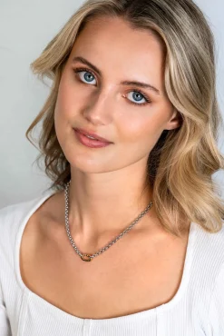 Discount Zinzi zilveren jasseron ketting 42cm met ovale sluitring ZIC2377