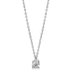 Clearance Zinzi zilveren ketting chatonzetting rond wit 40-45cm ZIC1750