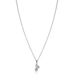 New Zinzi zilveren ketting 42-45cm met hanger met drie druppelvormen ZIC2746