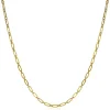 Hot Zinzi zilveren ketting 45cm geel verguld met 'paperclip' schakel 2,4mm breed ZIC2033G
