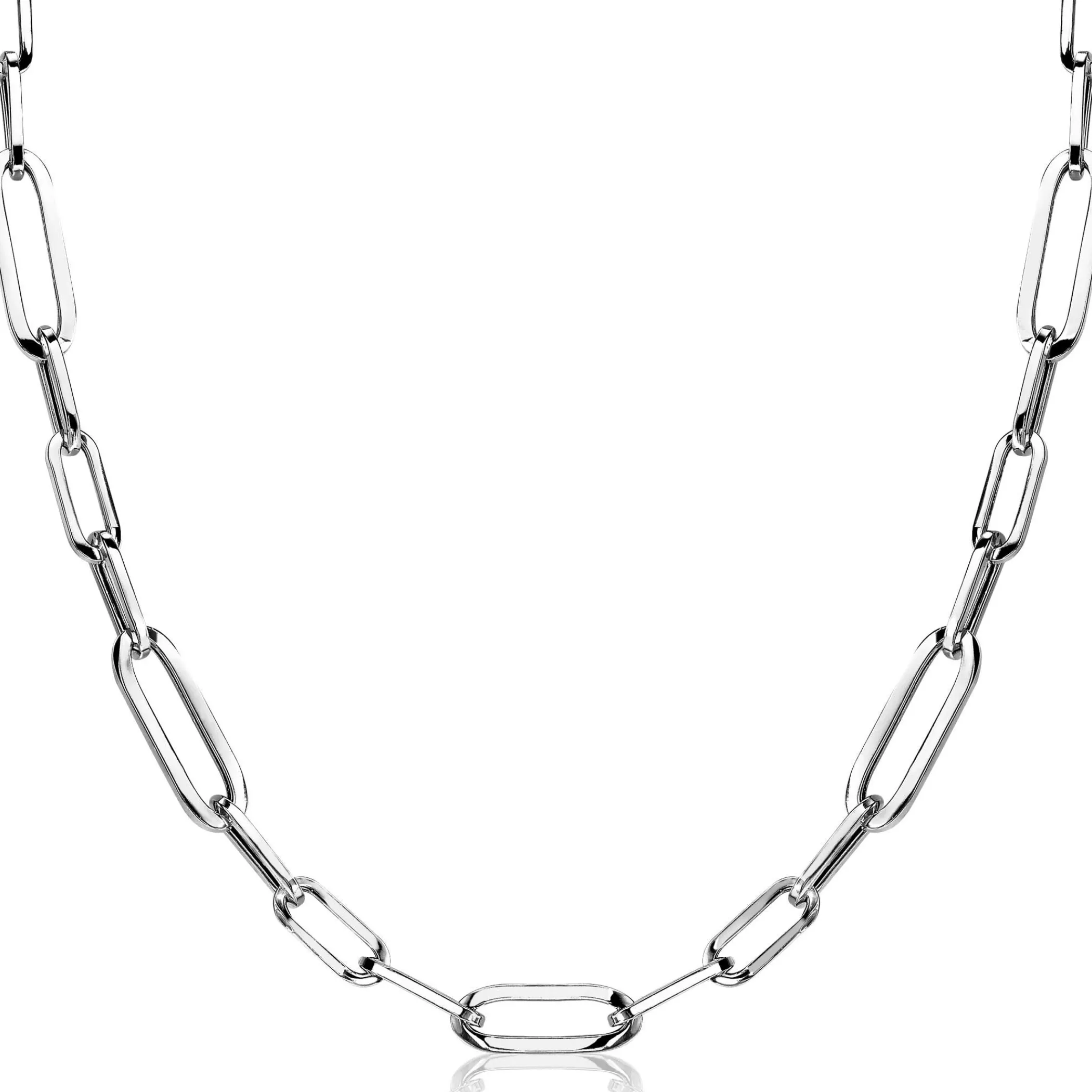 Best Zinzi zilveren ketting 45cm met ovale closed for ever schakels 6mm breed ZIC1990