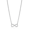 New Zinzi zilveren ketting Infinity wit 42-45cm ZIC1065