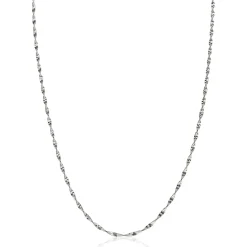 New Zinzi zilveren ketting met glinsterende gedraaide schakels 1,9mm breed 43-45cm ZIC2585