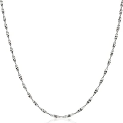 New Zinzi zilveren ketting met glinsterende gedraaide schakels 1,9mm breed 43-45cm ZIC2585