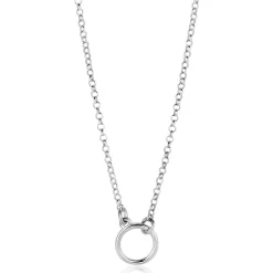 Discount Zinzi zilveren ketting met open rondje 40-45cm ZIC2523