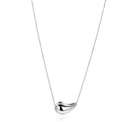 Sale Zinzi zilveren ketting met horizontale druppelvormige hanger 40-45 cm ZIC2589
