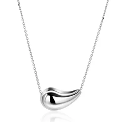 Sale Zinzi zilveren ketting met horizontale druppelvormige hanger 40-45 cm ZIC2589