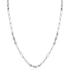 Outlet Zinzi zilveren koffieboon schakelketting 45cm, gecombineerd met lange ovale schakels ZIC2467