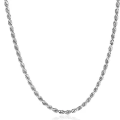 Outlet Zinzi zilveren koord ketting 2,6mm breed 42-45cm ZIC2386