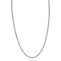 Outlet Zinzi zilveren koord ketting 2,6mm breed 42-45cm ZIC2386