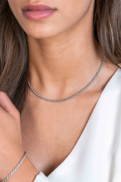 Outlet Zinzi zilveren koord ketting 2,6mm breed 42-45cm ZIC2386