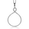 Outlet Zinzi zilveren luxe hanger infinity wit ZIH1893 (zonder collier)