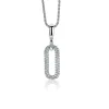 Sale Zinzi zilveren luxe hanger ovaal wit 32mm ZIH1894 (zonder collier)