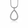 Discount Zinzi zilveren luxe hanger 23 mm open druppelvorm witte zirconia's ZIH2123 (zonder collier)