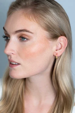 Discount Zinzi zilveren luxe oorringen 14K geel verguld 15x2mm ovale vorm ZIO2221G