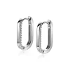 Clearance Zinzi zilveren luxe oorringen ovale vorm 20mm zijkant witte zirconia's ZIO2319