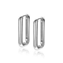 Hot Zinzi zilveren luxe oorringen 24x3mm ovale vorm ZIO2223
