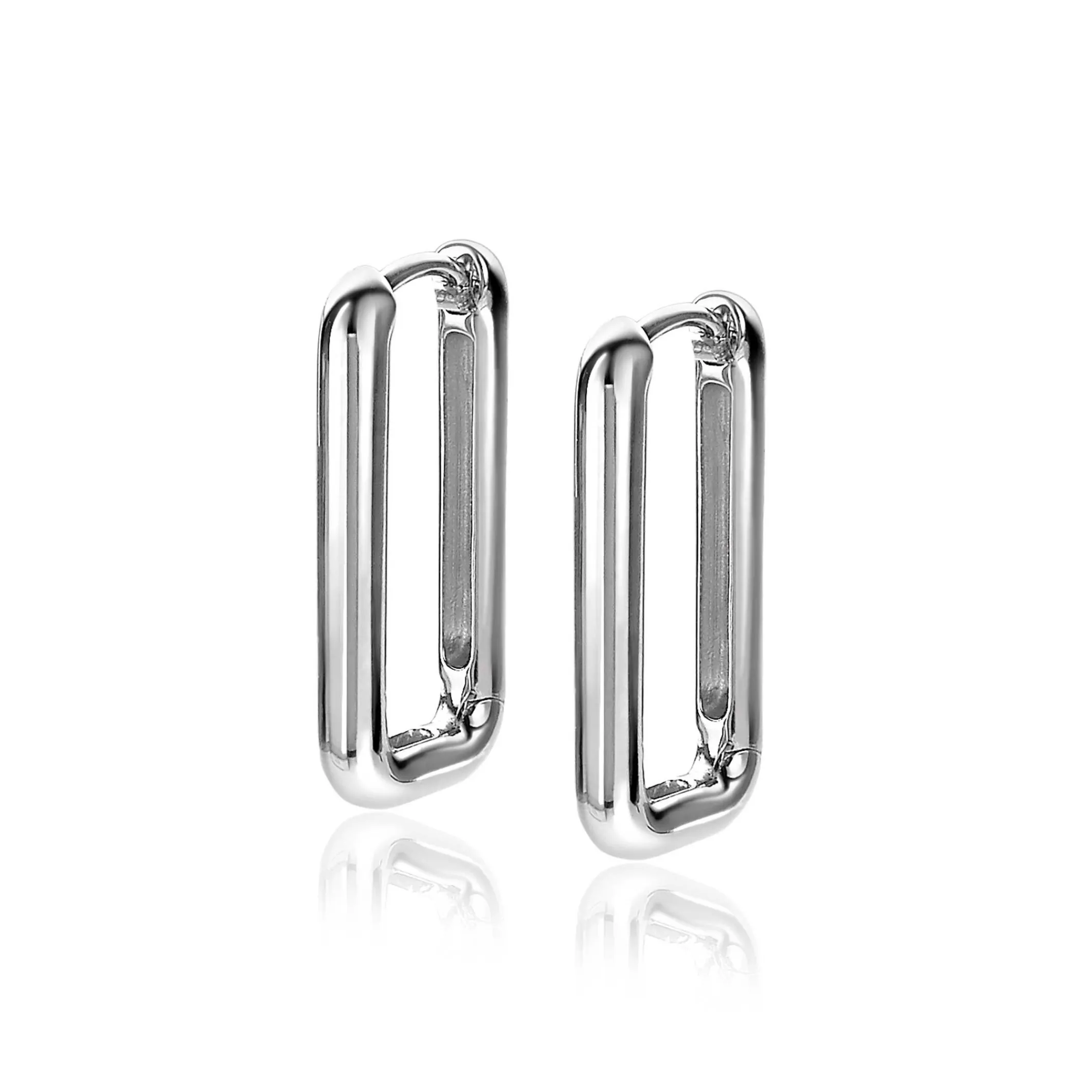 Hot Zinzi zilveren luxe oorringen 24x3mm ovale vorm ZIO2223
