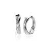Best Zinzi zilveren luxe oorringen cross-over glad en bolletjes 18x4mm ZIO2242