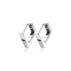 Sale Zinzi zilveren luxe oorringen vierkante buis driehoekvorm 18x2,5mm ZIO1684