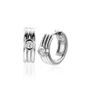 Discount Zinzi zilveren luxe oorringen drie gladde banen en witte ronde zirconia 15x4mm ZIO2241