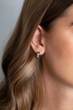 Discount Zinzi zilveren luxe oorringen drie gladde banen en witte ronde zirconia 15x4mm ZIO2241