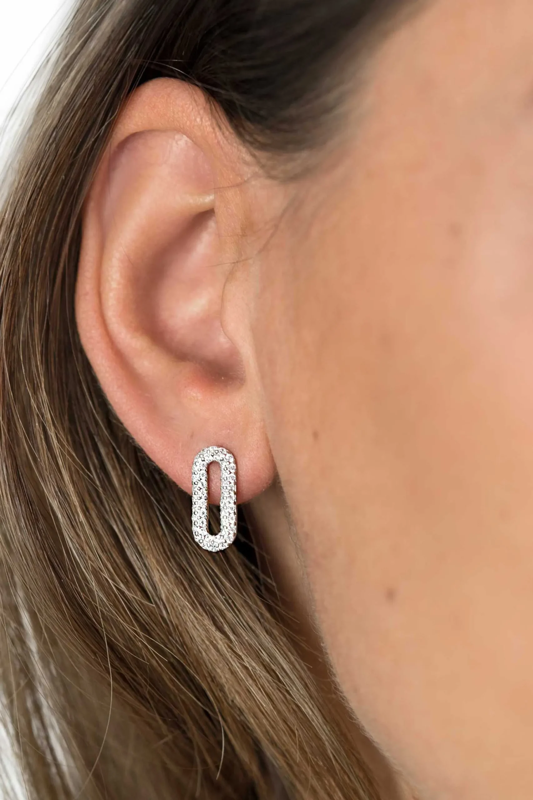 Discount Zinzi zilveren luxe oorsieraden ovaal wit ZIO1894