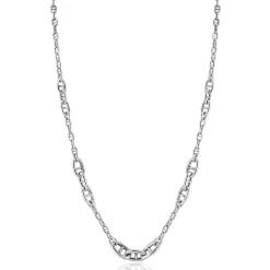 Online Zinzi zilveren marine schakel ketting, gecombineerd met trendy grotere marine schakels 7mm breed 43-48cm ZIC2407
