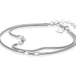 Zinzi zilveren multi-look armband (5,5mm breed) met popcornschakel en paperclip-schakels ZIA2709
