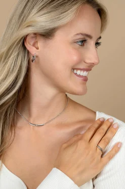 Sale Zinzi zilveren multi-look ring (4mm breed) met knoop, bezet met witte zirkonia's ZIR2680