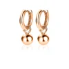 Clearance Zinzi zilveren oorbedels rosé verguld bol 6mm ZICH1930R (zonder oorringen)