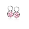Zinzi zilveren oorbedels 7mm rond roze ZICH1486R (zonder oorringen)
