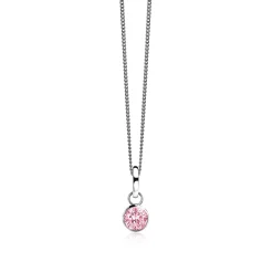Outlet Zinzi zilveren oorbedels roze ZICH186R (zonder oorringen)