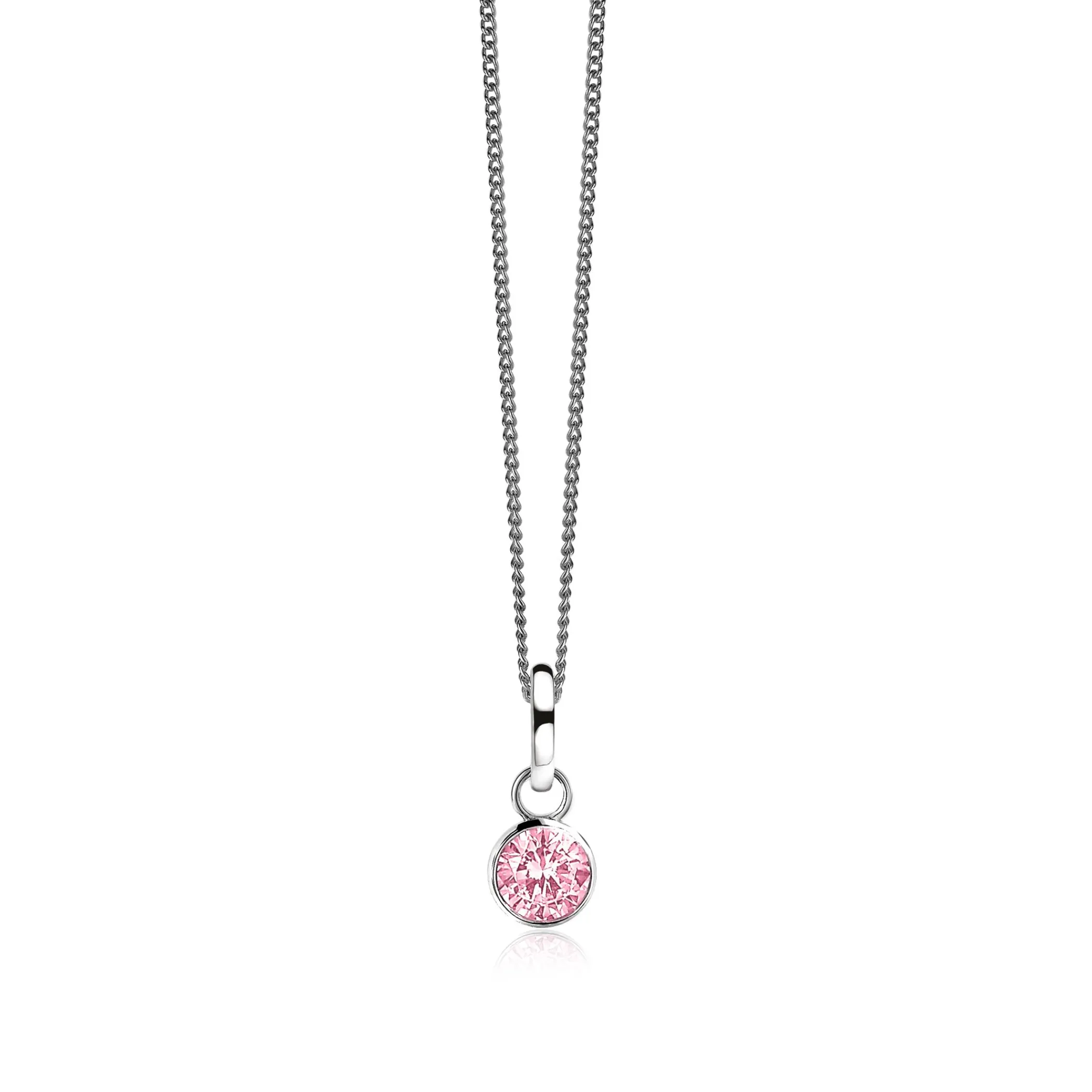 Outlet Zinzi zilveren oorbedels roze ZICH186R (zonder oorringen)