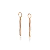 Sale Zinzi zilveren oorbedels rosé verguld gourmet ketting 30mm ZICH1694R (zonder oorringen)