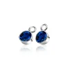 Online Zinzi zilveren oorbedels rond donkerblauw ZICH186DB (zonder oorringen)