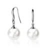 Zinzi zilveren oorhangers parel wit ZIO266