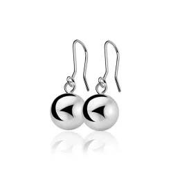 Best Zinzi zilveren oorhangers bol glad ZIO621