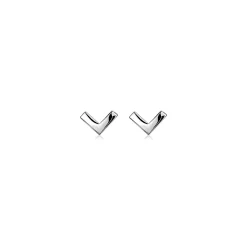 Sale Zinzi zilveren oorknoppen glad V-vorm 7mm ZIO1380