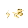 Clearance Zinzi zilveren oorknoppen geel verguld bliksemschicht 8mm ZIO1681G