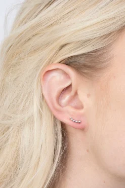 Online Zinzi zilveren oorknoppen met golfje van bolletjes 10mm ZIO2090