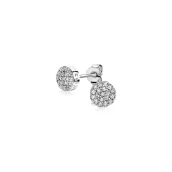 Sale Zinzi zilveren oorknoppen rond wit 6mm ZIO1376Z